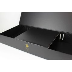 Kinyitható fekete díszdoboz - 50x22x7 cm