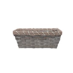 Juta peremes színes tégla kosár - Szürke - 25x13x9,5 cm