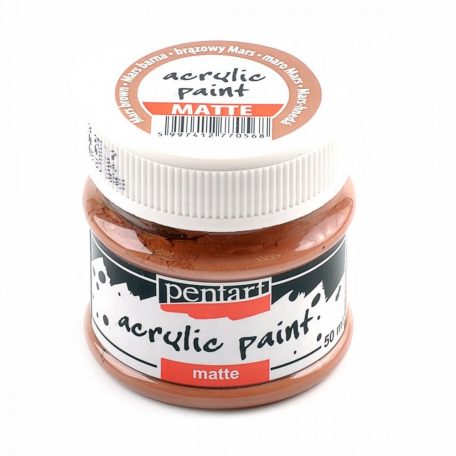 Pentart, matt akrilfesték, Mars barna - 20 ml, 50 ml