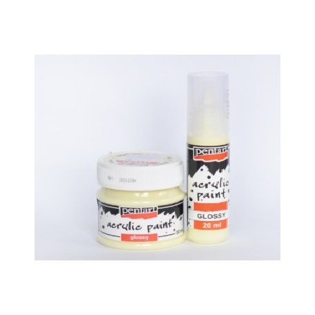 Pentart, fényes akrilfesték - Vajszín - 20 ml, 50 ml