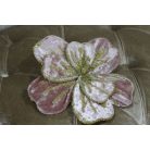 Rózsaszín és arany bársonyvirág csipeszen - 11 cm