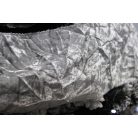 Bársonyszalag - Ezüst gyűrt - 12 cm széles - 2 méter hosszú