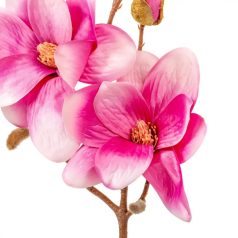 Magnólia ág - 3 virágos - Rózsaszín - 50 cm 