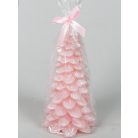 Karácsonyi fenyő gyertya - Rózsaszín - 18 cm 