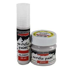 Pentart, fényes akrilfesték - Szürke - 20 ml, 50 ml