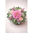 Rózsaszín mű rézvirág (zinnia) - 15 cm