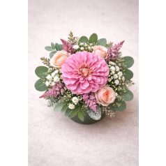 Rózsaszín mű rézvirág (zinnia) - 15 cm
