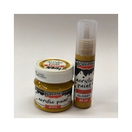 Pentart, fényes akrilfesték - Okker - 20 ml, 50 ml