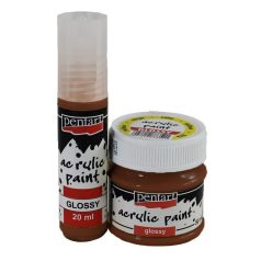 Pentart, fényes akrilfesték - Sötétbarna - 20 ml, 50 ml 