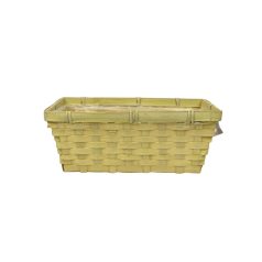 Színes tégla bambusz kosár - Sárga - 25x13x9,5 cm