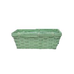 Színes tégla bambusz kosár - Zöld - 25x13x9,5 cm