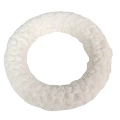 Szőrmés koszorú - Fehér - 25 cm