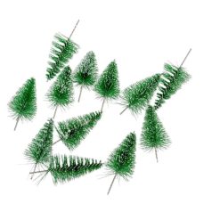 Mini fenyő pick zöld - 8 cm - 12db/csomag