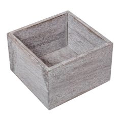 Fa doboz szürke - 8x13x13 cm