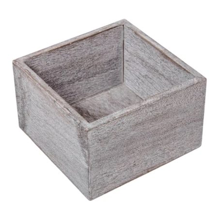 Fa doboz szürke - 8x13x13 cm