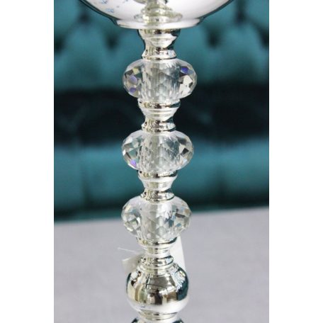 Ezüst luxus váza drágakövekkel - 47cm