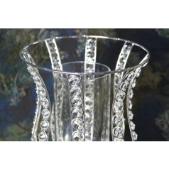 Ezüst luxus gyertyatartó drágakövekkel - 52 cm