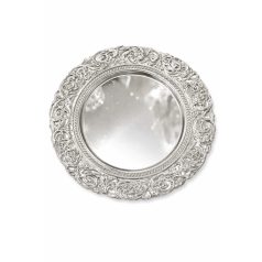 Ezüst dekor tálca ornament mintával - 36 cm  
