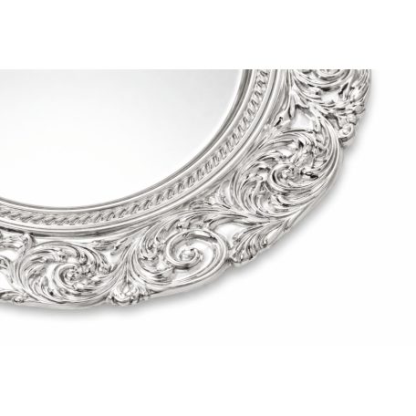 Ezüst dekor tálca ornament mintával - 36 cm  