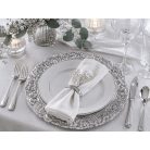 Ezüst dekor tálca ornament mintával - 36 cm  