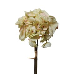 Világossárga mű hortenzia csokor - 34 cm 