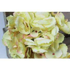 Világossárga mű hortenzia csokor - 34 cm 