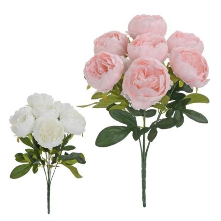 Selyemvirág peónia csokor - 2 féle - 43 cm 