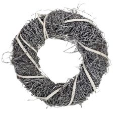 Tekert koszorú - Szürke - 30 cm