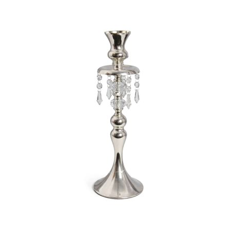 Ezüst luxus gyertyatartó - 36 cm 