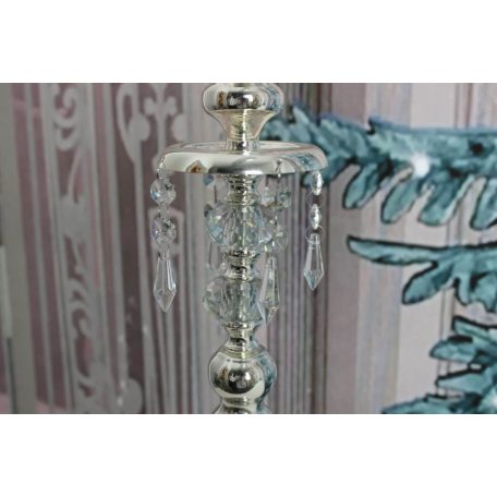 Ezüst luxus gyertyatartó - 36 cm 