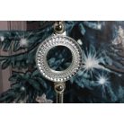 Ezüst kristály-üveg gyertyatartó - 52 cm