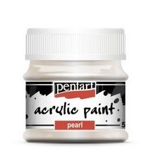 Pentart, gyöngyház akrilfesték - Ezüst - 20 ml, 50 ml