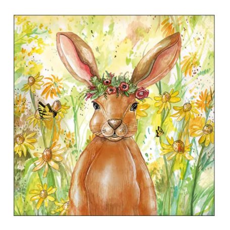 Ambiente papírszalvéta - Flower bunny- 33x33cm - 20 db/csomag
