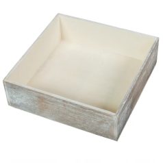 Dekotál fa - Szürkésbarna - 20x20x6 cm