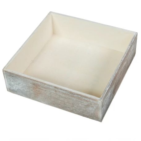 Dekotál fa - Szürkésbarna - 20x20x6 cm