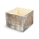 Dekoláda szürkésbarna koptatott kocka - 16x16x12 cm