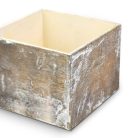 Dekoláda szürkésbarna koptatott kocka - 16x16x12 cm