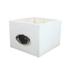 Dekoláda fehér kocka fogantyúval - 16x16x12 cm
