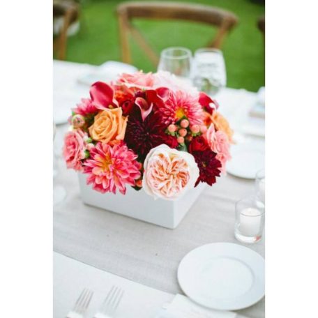 Dekoláda fehér kocka - 16x16x12 cm