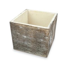 Dekoláda szürkésbarna koptatott kocka - 9x9 cm