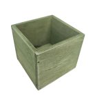 Dekoláda country-zöld rusztikus kocka - 9x9x8 cm
