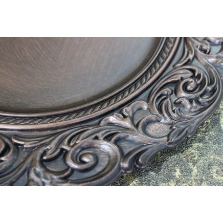 Karácsonyi tálca - barna-szürke matt - 36 cm