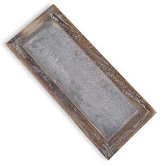 Fa keretes tálca - Barna - 35x15 cm