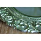 Karácsonyi tálca - zöld fényes - 35 cm