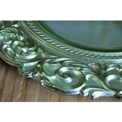 Karácsonyi tálca - zöld fényes - 35 cm