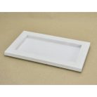 Fa keretes tálca - Fehér - 25x15x1,3 cm