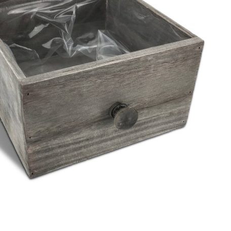 Fa fiók szürke - 18x18x10,5 cm