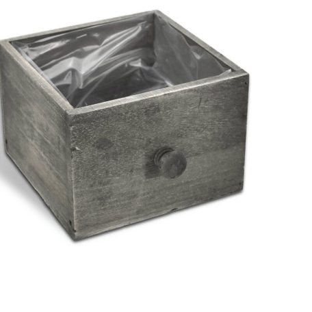 Fa fiók szürke - 15x15x10,5 cm