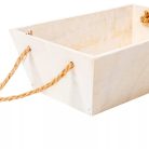 Trapéz alakú fehér dekoláda - kötél füles - 15,5x26 magasság: 9cm 