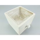  Kocka dekoláda fehér gombbal - 13x13x11 cm